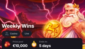 yep casino turnaj weekly wins dnes