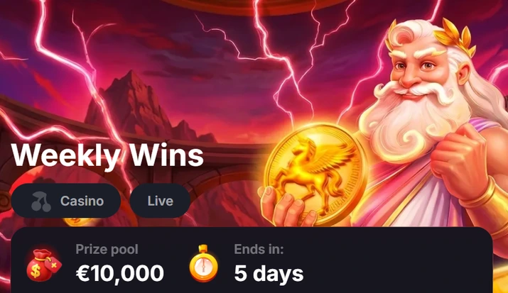 yep casino turnaj weekly wins dnes